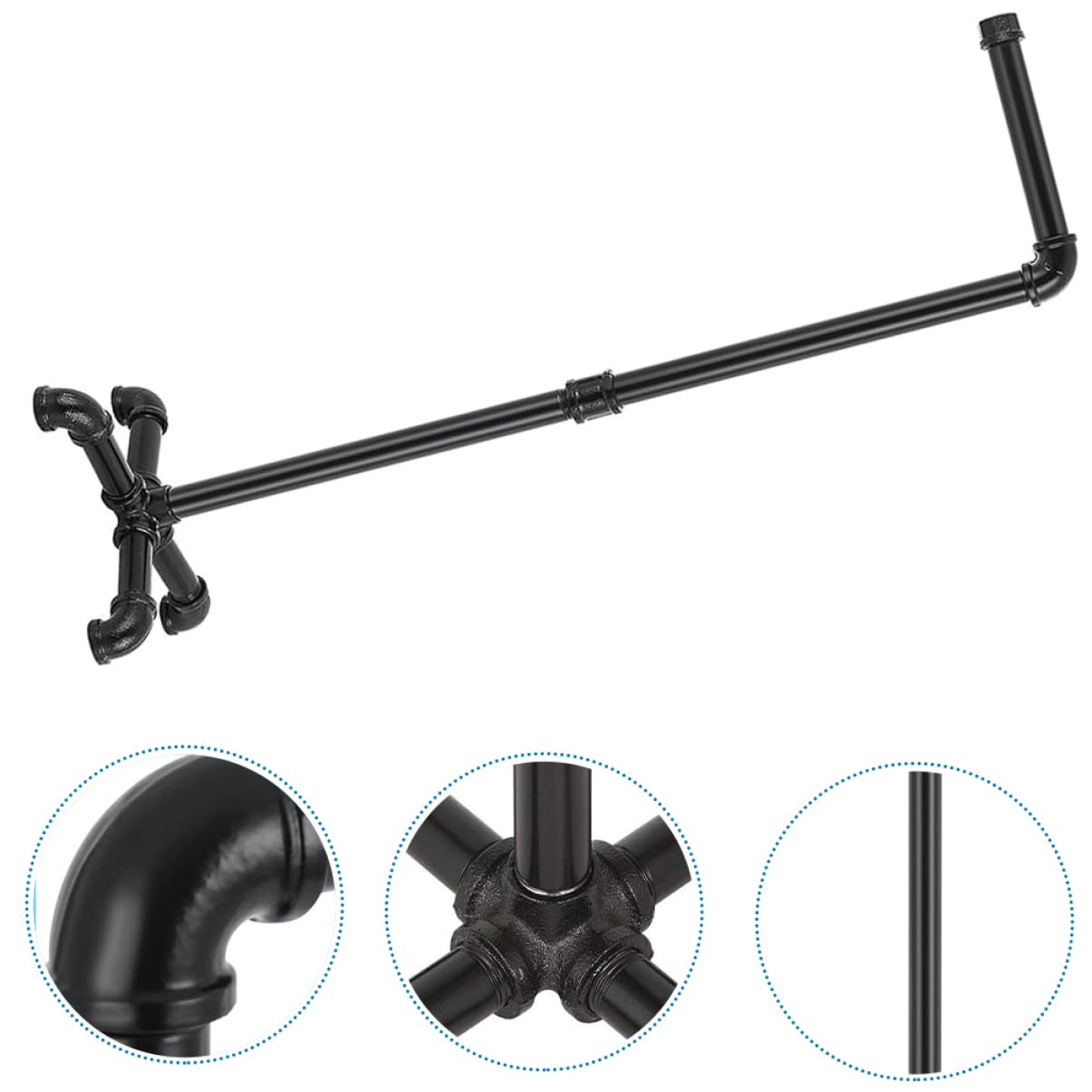 Soporte Higiénico Vertical de Estilo Industrial Organizador Compacto para Papel Decorativo y Servilletas Estante de Hierro Negro
