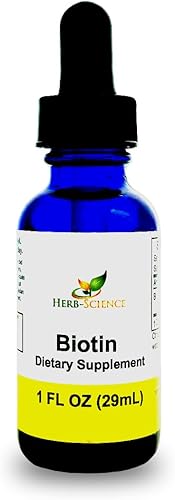 Liquid Biotin B7 - D-biotina prensada en frío USP de alta absorción, vegana, sin alcohol, gotas sublinguales, sin sabores artificiales, botella de
