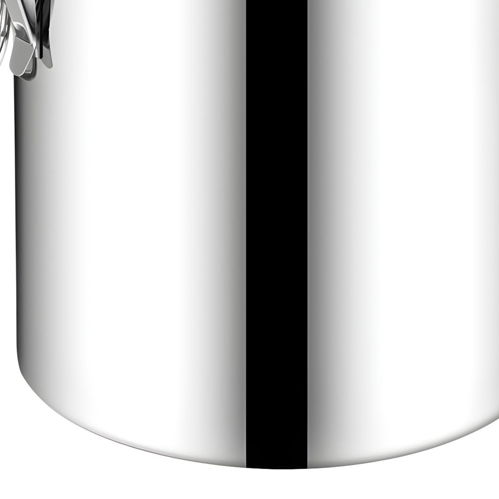 Contenedores de alimentos de acero inoxidable – 6L 20 cm | A prueba de fugas de almacenamiento aéreo con miembros | Contenedor de almacenamiento de alimentos para arroz, grano, cereal, azúcar