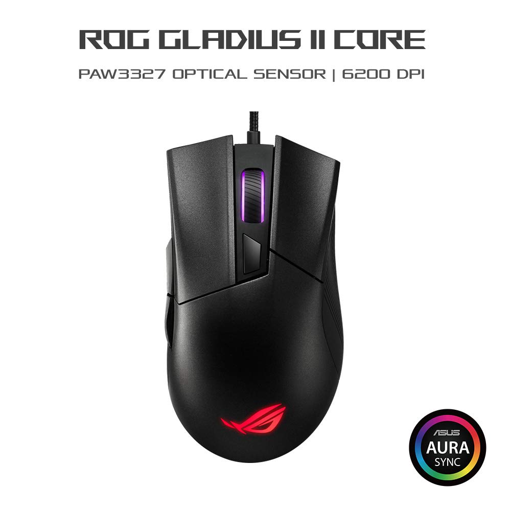 Asus ROG Gladius II Core 6200DPI 6 Tuş Optik RGB Kablolu Gaming (Oyuncu) Mouse