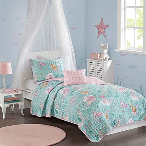 teal kids bedding