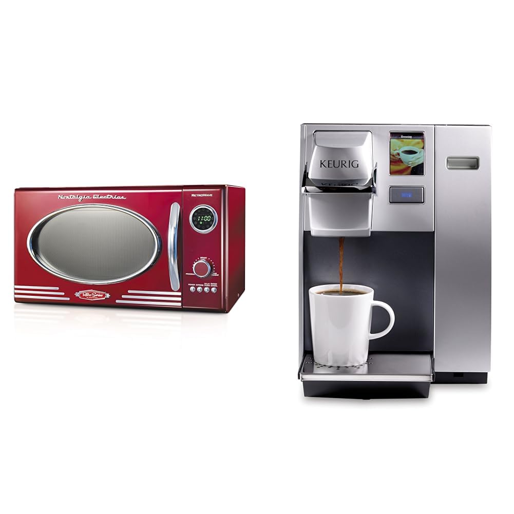 Nostalgia Retro Countertop Microwave Oven - Large 800-Watt - 0 9 cu ft Keurig K155 Office Pro Single