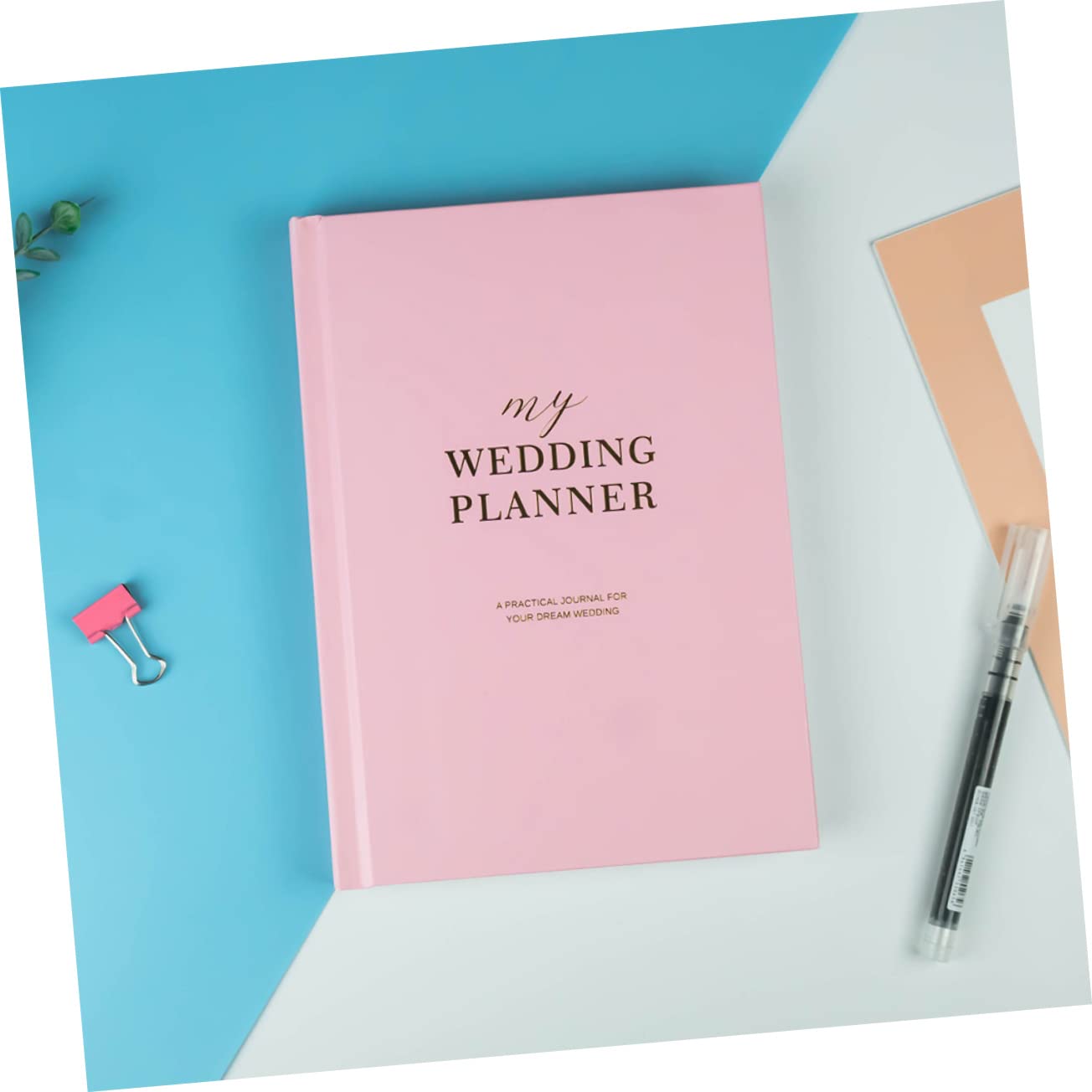 OSALADI Hochzeitsplaner Notizbuch Hochzeitsbuch für Braut Engagement Brautparty Notizbuch mit Erinnerungsseiten Rosa