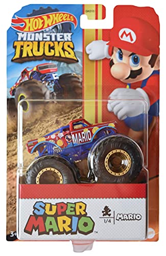 Hot Wheels Monster Trucks Super Mario Mario Serie 1/4 miniatura 1