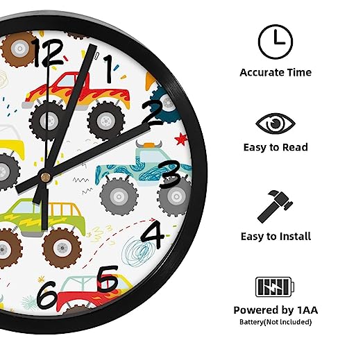 Horloge murale à quartz à piles ronde et silencieuse pour la maison