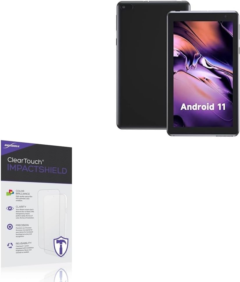 BoxWave Screen Protector Compatible with ZZB Tablets Android 11 OS Q2 (7 in) - ClearTouch ImpactShield (2-Pack), Impenetrable Screen Protector Flexible Film