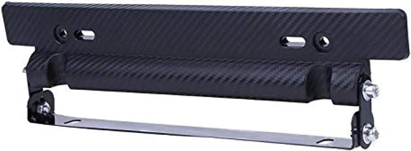 Universal Adjustable Car Number License Plate Frame Holder Car-styling Carbon Fiber Mount Bracket
