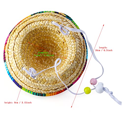 Yewong 3 Pieces Pet Hat Pet Formal Top Hat Mexico Sombrero Hat Cowboy Hat Dog Cat Pet Costume Hat For Halloween Party Photo Props Supplies #TOP4