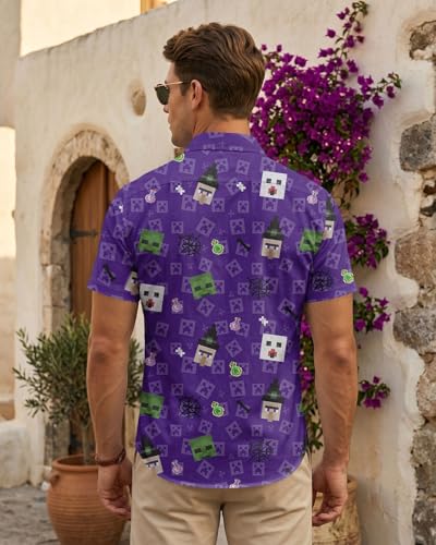 Image of 99TIMORO Fathers Movie Hawaiian Shirt for Men, Characters Button Down Short Sleeve Top, Summer Beach Gifts