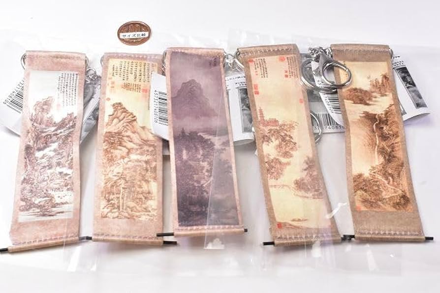 Amazon | 中国山水画 掛け軸キーホルダー [全5種セット(フルコンプ