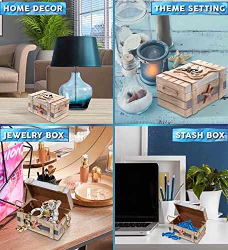 CoTa-Global-Neptune-Wooden-Jewelry-Box-Handcrafted-Nautical-Trinket-Wooden-Box-with-Starfish-and-Boat-Anchor-Decorative-Box-With-Hinged-Lid-for-Beach-Home-Decor-Beach-Souvenirs-65-Inches CoTa Global Neptune Wooden Jewelry Box Handcrafted Nautical Trinket Wooden Box with Starfish and Boat Anchor Decorative Box With Hinged Lid for Beach Home Decor Beach Souvenirs 65 Inches