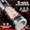 M-asturbateur Masculin Automatique 10 modes de vibration et 5 fonction d'aspiration Masturbateur Mains Libre Suceuse Jouet Sexuel pour Homme, Massager Relaxation Coupe, T-Shirt k2 #1