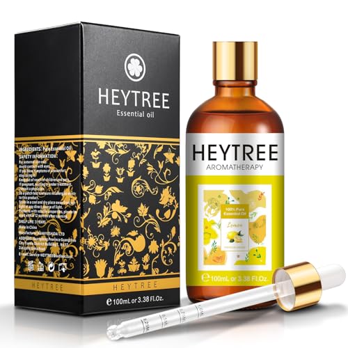 Heytree Aceite Esencial De Limón 100ml - Aceite Esencial Puro Y Natural Excelente Ambientador - Perfecto Para La Aromaterapia, El Cuidado De La Piel Y El Cabello Heytree Aceite Esencial De Limón 100ml - Aceite Esencial Puro Y Natural Excelente Ambientador - Perfecto Para La Aromaterapia, El Cuidado De La Piel Y El Cabello
