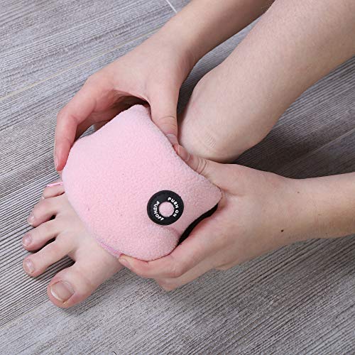 Portable Vibrating Foot Massager - Soothe Tired Feet With Rolling Motion Electric Foot Massager - Soft Fleece Electric Massager For Feet - Travel Friendly Electric Foot Massage Device (1 Foot 1 Unit) #TOP1
