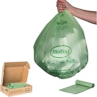 Vista 10 de BioBag Contenedor de compostaje de cocina para encimera y 25 bolsas compostables certificadas de 3 galones, aprobadas por BPI y ASTM D6400