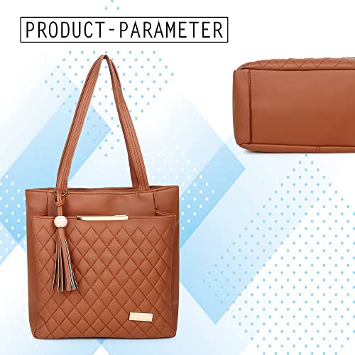 Image of Women Fashion Handbags Large Capacity Tote Purses Stylish Ladies Women and Girls Handbag For Office Bag Ladies Travel Shoulder Bag Set Of 1.