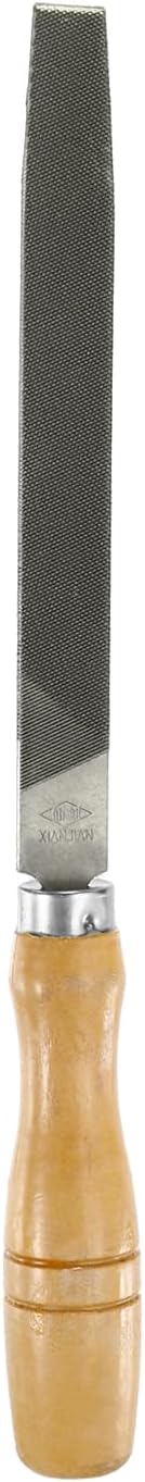 HARFINGTON Tip Medium Cut File 14" Double Cut Teeth High Carbon Steel Hand Rasp File with Wood Handle for Metal Wood Deburring Removing