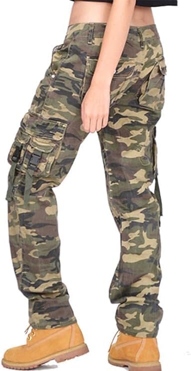 Women Camo Pants Low Rise Baggy Cargo Jeans Wide Leg Denim Army Camouflage Pants with Pocket Y2K Streetwear S-4XL2