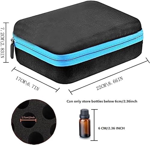 image for DHXYZZB Essential Oils Carrying Case Holds, 30 Bottles 5ml, 10ml, 15ml