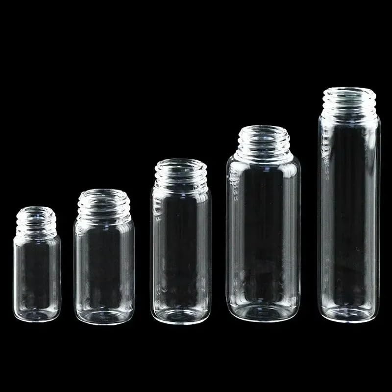 1 Stück Quarzglas-Gewindeflasche – versiegelte Reagenzflasche for hohe Temperaturbeständigkeit, 2–100 ml Fassungsvermögen(50ml)