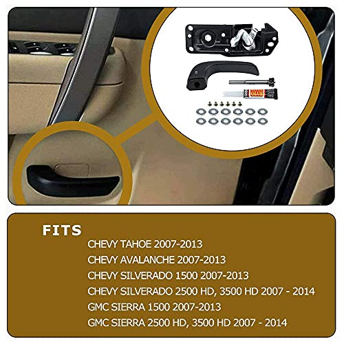 Lelecar 20833606 Driver Side Interior Door Handle for Chevy Silverado/GMC Sierra 1500 2500 3500 2007-2013 Tahoe/Yukon 2007-2014 Replaces 80374