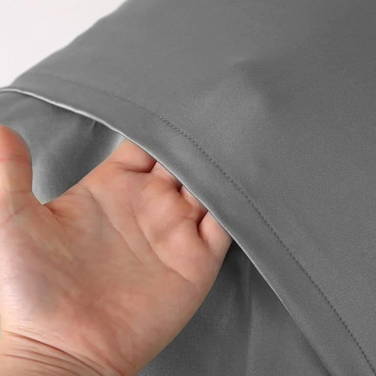 Miniatura 4 de Linenwalas Juego de sábanas prémium 100% viscosa derivada de bambú tamaño King, ultra suave, transpirable y refrescante, ideal para personas que