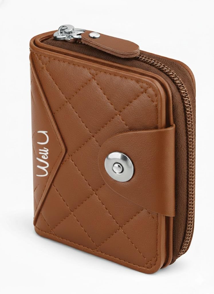 Leather Card Wallet,11 Card Slot 2026 Organ Style,Magnetic Buckle,Large Capacity PU Leather Card Wallet for Men and Women,Card Holder Case (Tan)-image-25