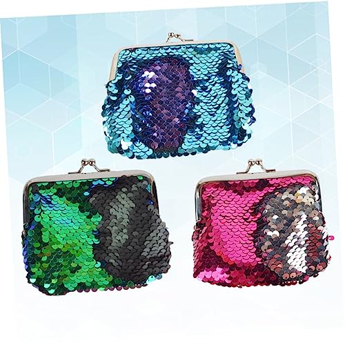 3pcs Clean Girl Aesthetic Sequin Purse Mini Wallet Purse Women Girls Accessories2