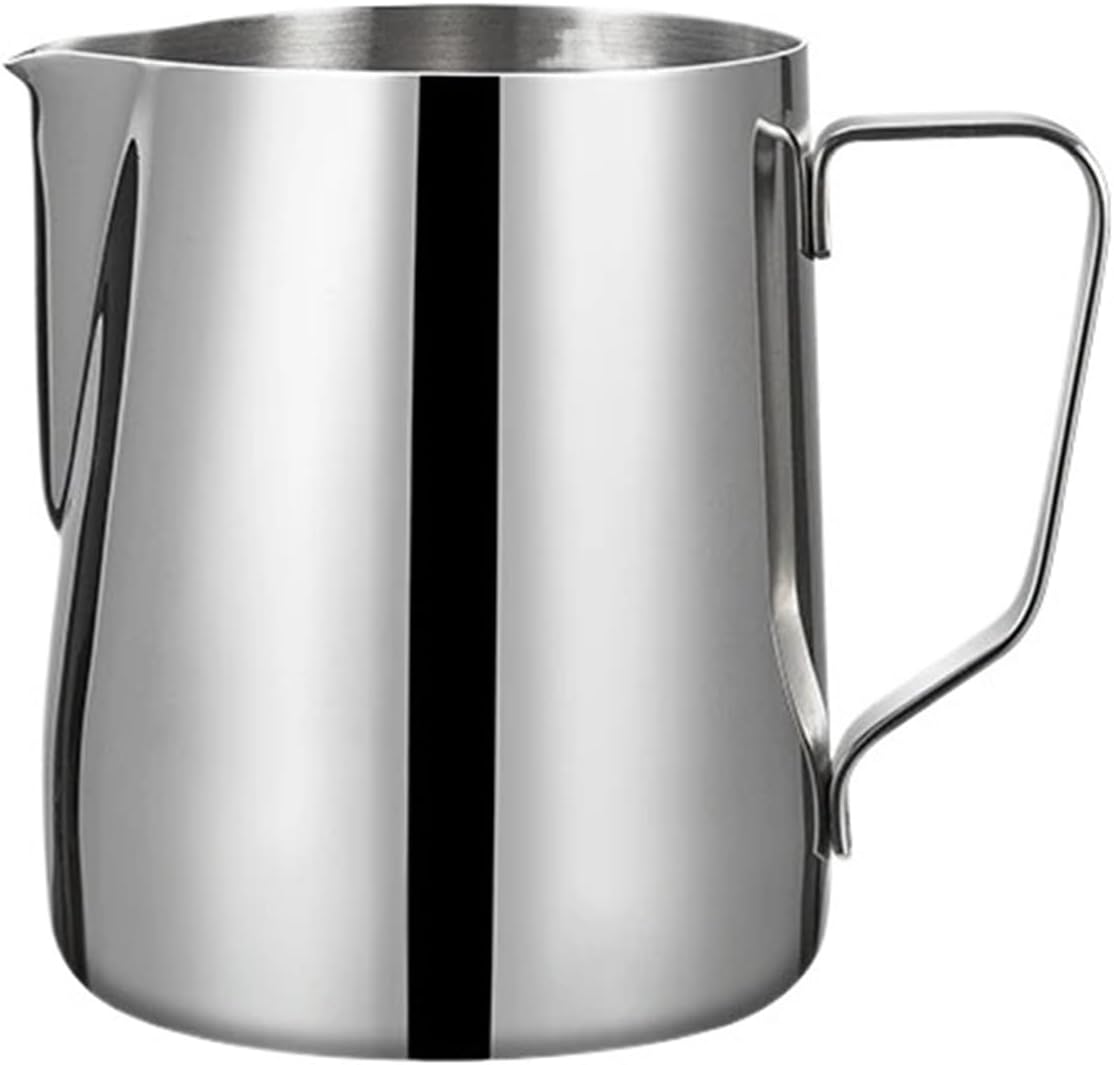 350/600ml Milk Frothing Pitcher Latte Frother Jug Barista Stainless Steel Jars Coffee Shop Accessories(600ML S)