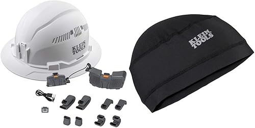 Klein Tools Ventilador de refrigeración portátil 60155 para cascos duros y cascos de seguridad, alimentado por batería recargable USB para enfriar
