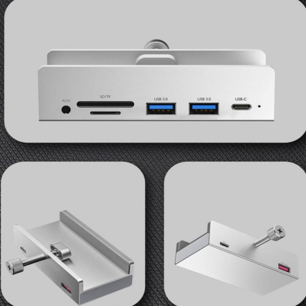 Hub USB 3.0 tipo C de 6 puertos compatible con computadora