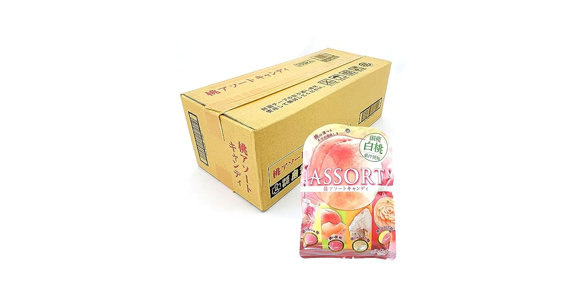 Amazon.co.jp: 扇雀飴 桃アソートキャンディ 85g×10袋 : 食品