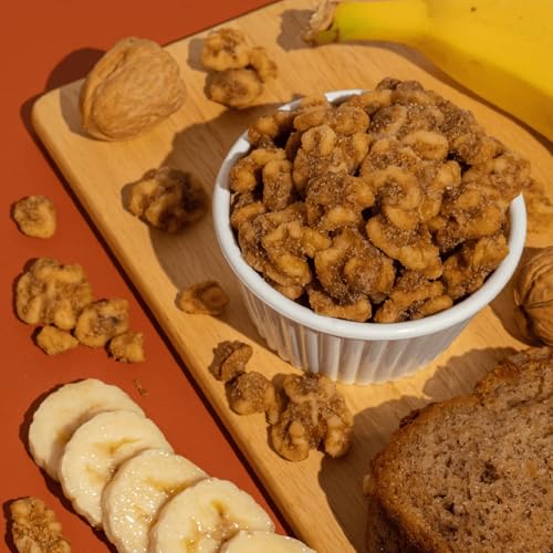 Image of Earthside Farms Banana Bread Walnuts Snack Packs, No Sugar Added Keto Friendly Nuts, Vegan Gluten Free Non GMO Plant Protein Treat, 4oz Resealable Snack Bags, 3 Count