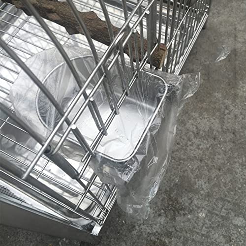 Klatki Dla Ptaków Papuga Stal Nierdzewna Klatka Dla Ptaków Duża Luksusowa Metalowa Klatka Hodowlana Dla Ptaków Podróż Duże Akcesoria Dla Gołębi, Srebrny