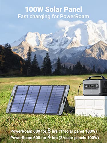 Ugreen 100W Portable Solar Panel - 100 Watt Foldable Solar Charger For Powerroam Power Station, Adjustable Kickstand For Rv, Camping, Outdoors, Blackouts, And More #TOP7