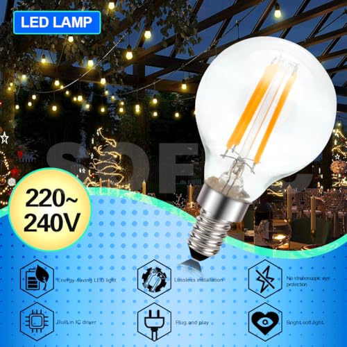 SOFOC E14 4W 2200K Ciepła Biel G45 do Żyrandola Syp Salon Restauracja 1Szt