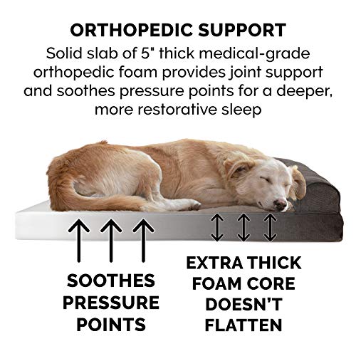 Furhaven Orthopedic Sherpa and Chenille Sofa Dog Bed #TOP5