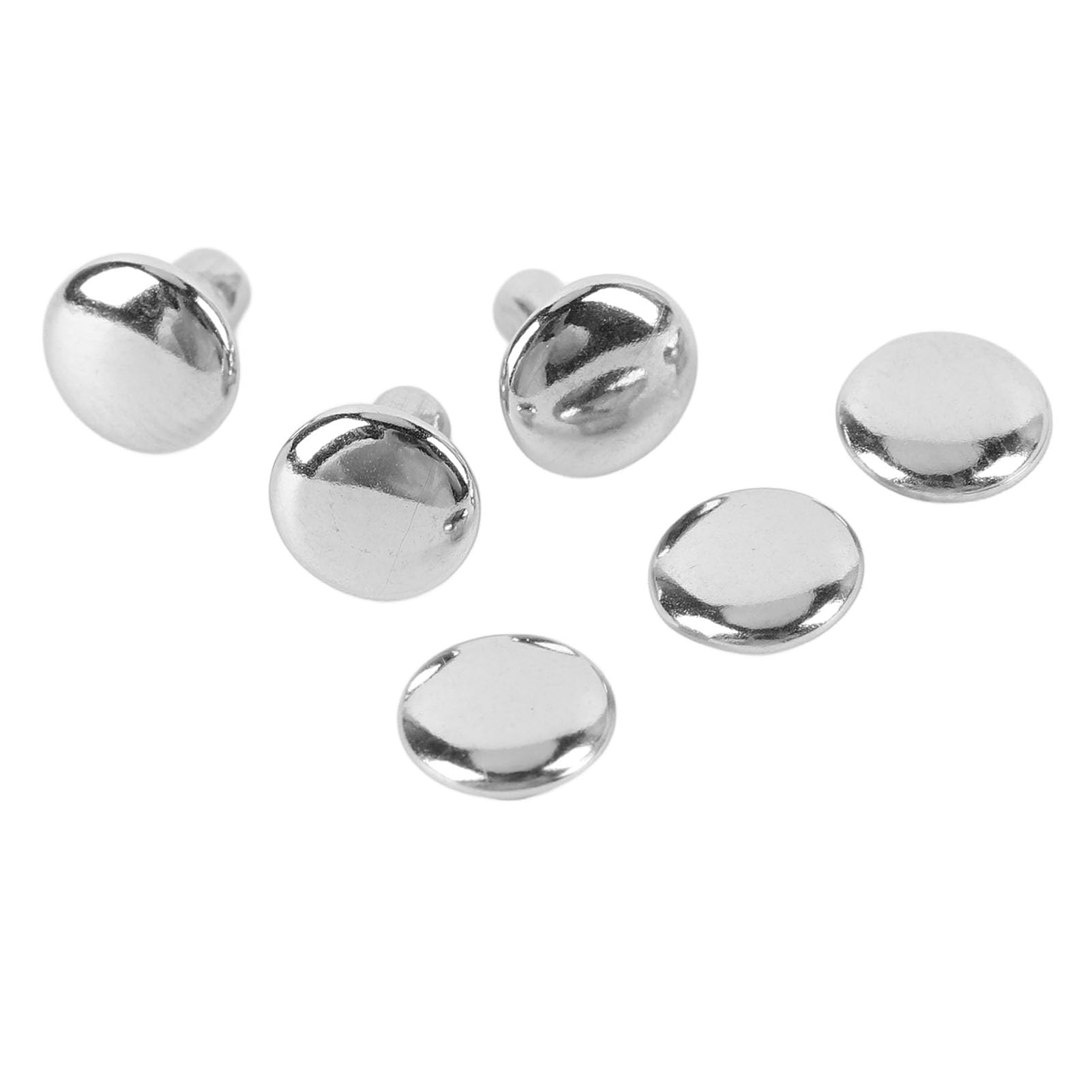 500 Sets Double Cap Rivets, 6x6mm Metal Rivet Kit Stainless Steel for Leather Crafts Clothing Easy to Use, with Small Hole - Image 4