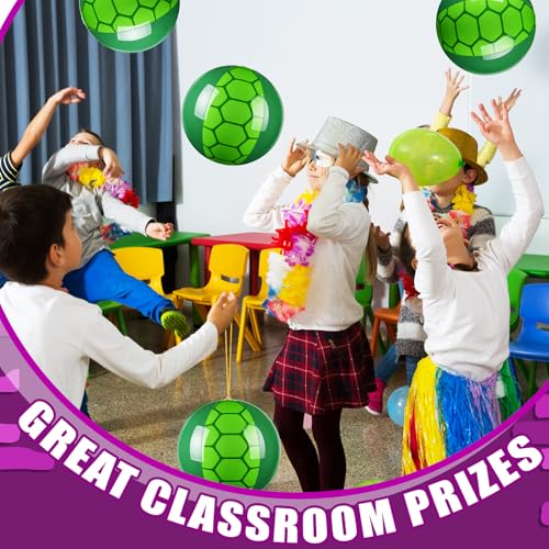 JolliLudo 12 Pcs Turtle Party Favors Punching Balloons for Kids Green PVC Inflatable Punch Balloon Goodie Bags Stuffers Turtle Cartoon Birthday Party Supplies Decorations by JolliLudo - Used condition - Image 5