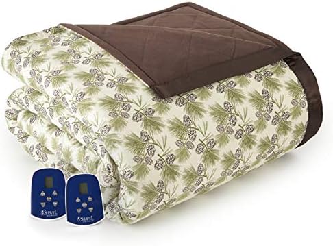 Thermee Micro Flannel Electric Blanket, Pinebough, King