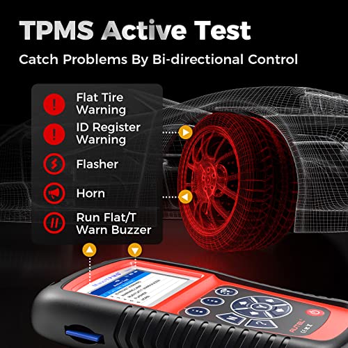 Autel Ts601 Tpms Relearn Tool, Tpms Programming Tool Upgrade Of Autel Ts508K /Ts508 /Ts501 /Ts408 /Ts401, Obdii Code Reader With Sensor Activation, Tpms Check #TOP5