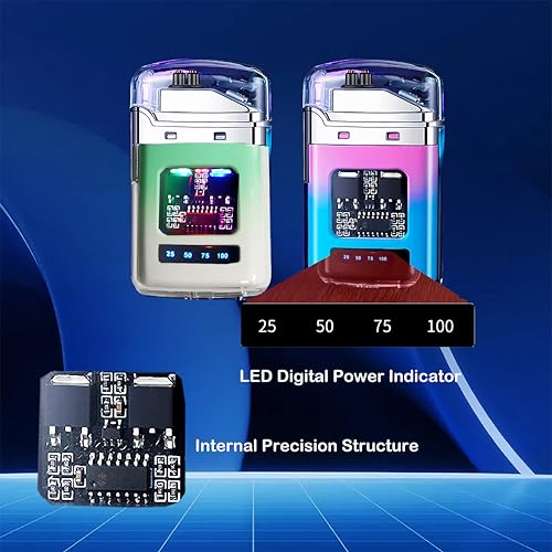Encendedor Plasma Recargable Azul Polvo miniatura 5
