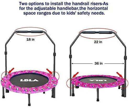 Mini Kids Trampoline 36inches for Indoor Outdoor Toddler Trampoline with Safety Handle 4 51eLC3GNpnL. AC