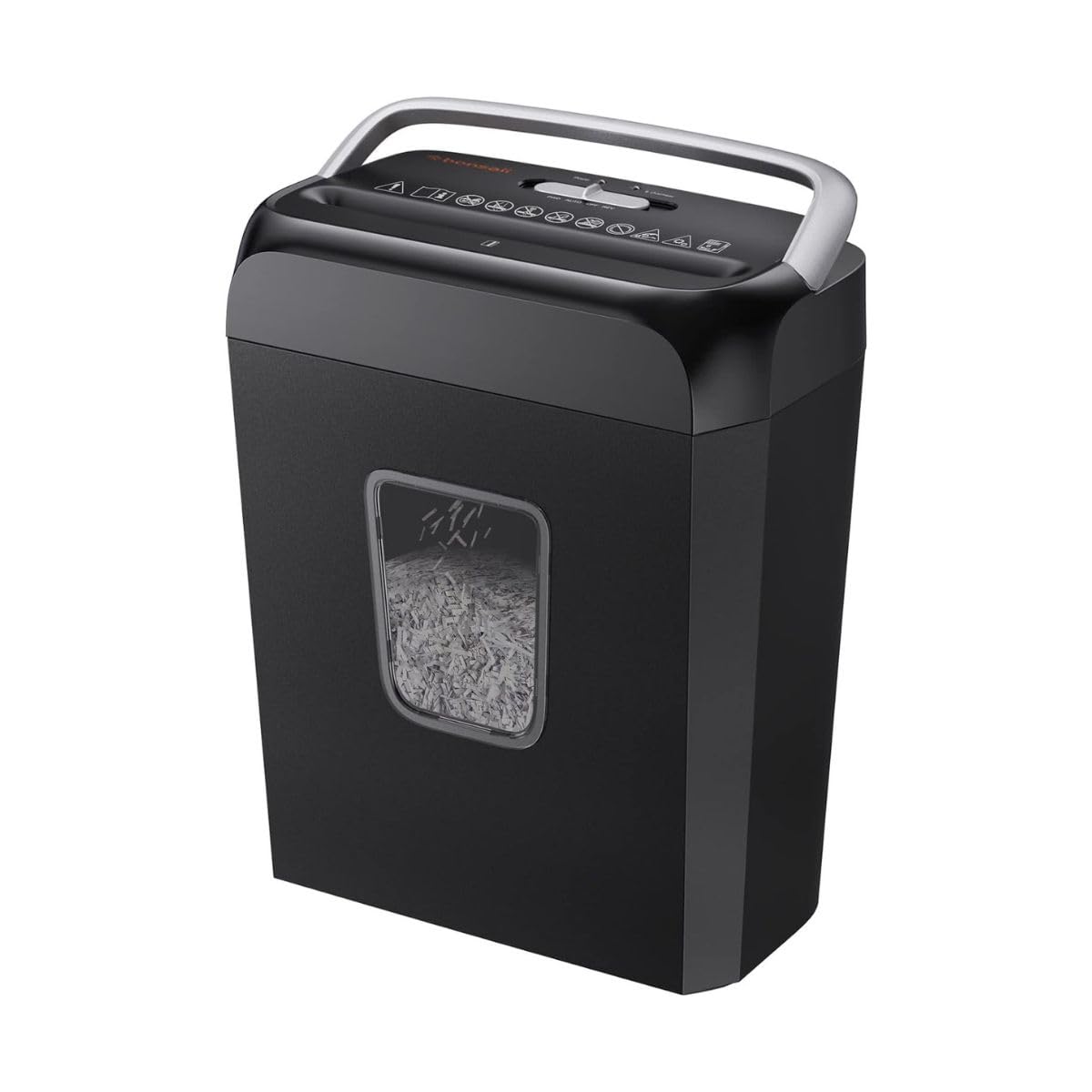 Bonsaii 6-Sheet Crosscut Paper Shredder for Home Use, Small Paper Shredder for H