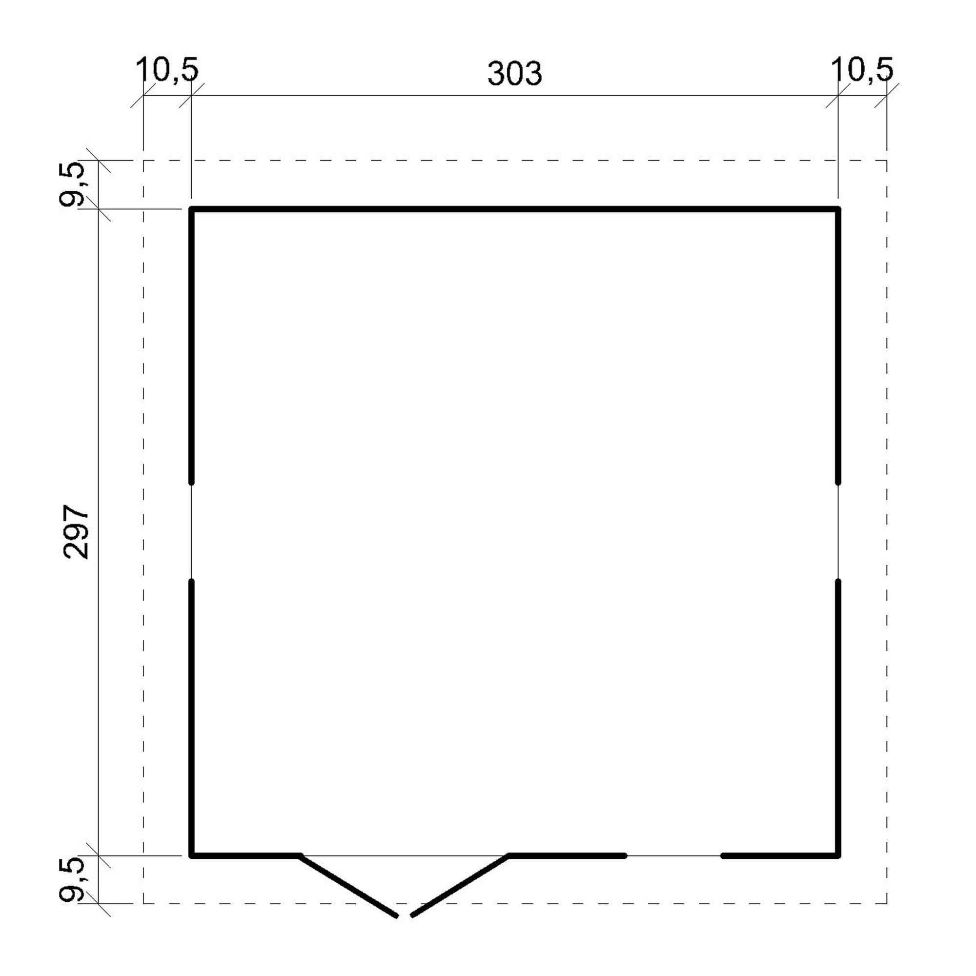 Gartenhaus Holz - Geräteschuppen mit Fenstern - H226x316x324 cm/9 m² Naturholz-Shiplap-Schuppen - Gerätehaus - Fahrradschuppen - TIMBELA M335