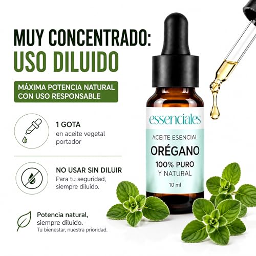 Miniatura 3 de Aceite Esencial De Orégano Bio 10 Ml - Bienestar Natural En Cada Gota - 100 Puro - Essenciales