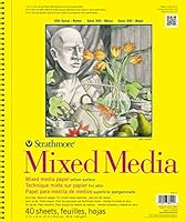 Strathmore Wandbild Papier Mixed Media Velin Spirale Papier Pad 27,9 cm x 35,6 cm, 40 Blatt