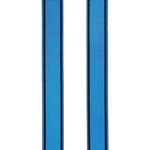 Image of Tractel C003K - Phoenix 3 ft. (.9 m) Shock-Absorbing Safety Lanyard with 3 /4 in. OSHA ANSI Fall Arrest Protection Equipment self-locking snap hook - both ends - one leg, 3ft, Black /Blue