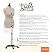 Dritz My Double Designer Adjustable Dress Form, Medium, Ivory