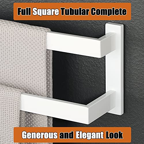 Alise Double Bath Towel Bars Towel Racks For Bathroom Lavatory,Wall Mount Towel Holder Sus304 Stainless Steel Towel Hanger Towel Rail White Finish,23.2 Inch #TOP4